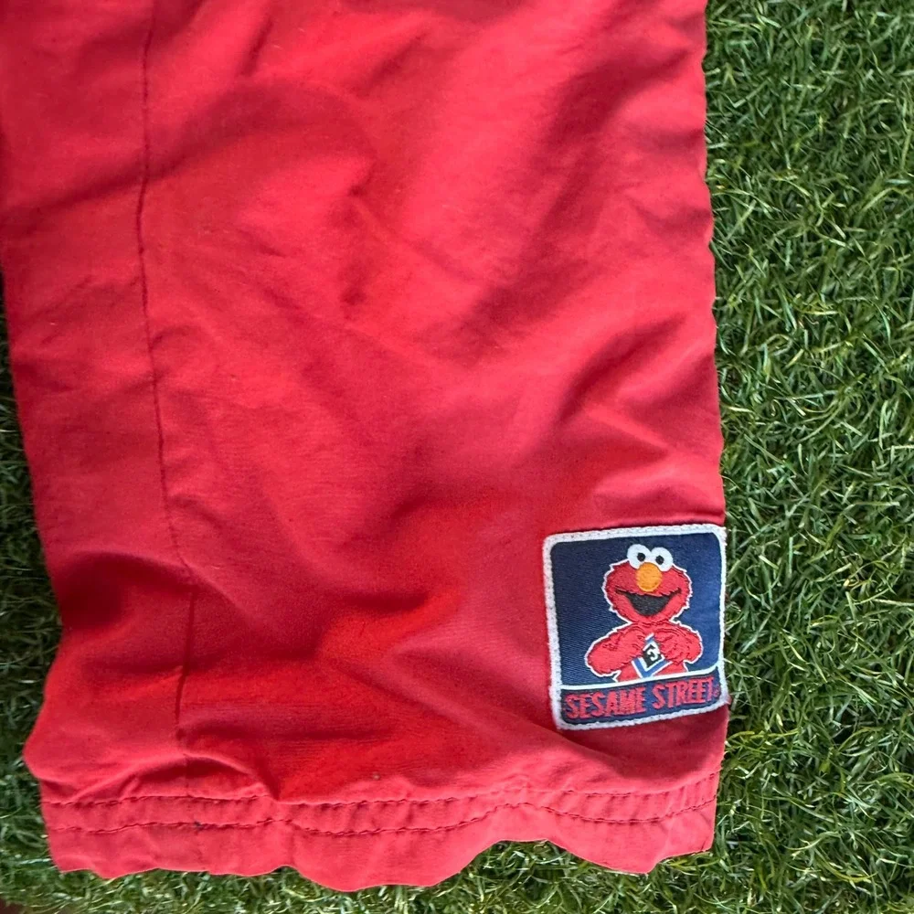 Vtg Sesame Street Elmo Toddler Boys 4T Fleece Varsity Jacket and Track Pants Set